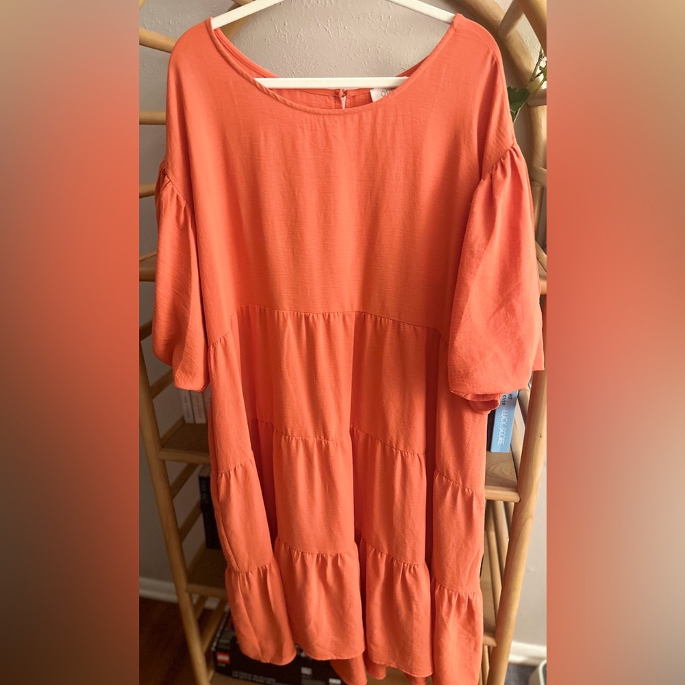 Summer Coral Dress, Graduations or Luncheons comfortable, Lose fitting 2XL